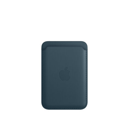 Кожаный чехол-бумажник MagSafe для iPhone, цвет «балтийский синий»