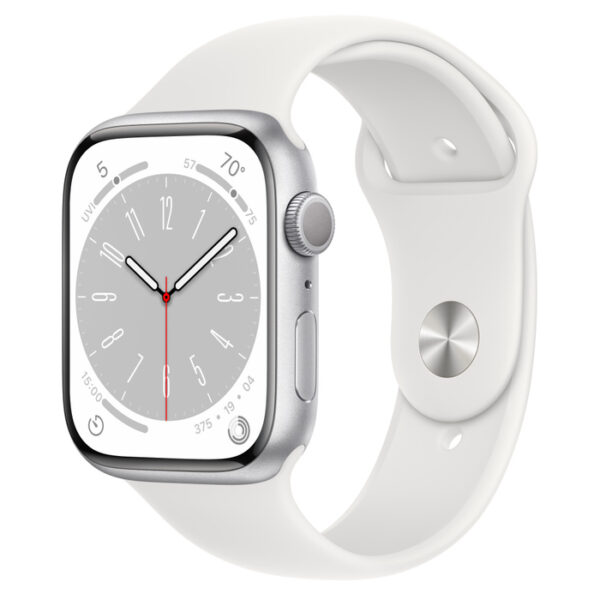 Смарт-часы Apple Series 8 GPS 45mm Silver Aluminium/White (MP7F3)