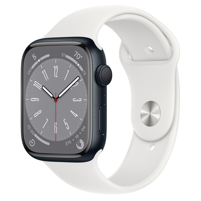 Смарт-часы Apple Series 8 GPS 45mm Midnight Aluminium/White  (MP7F3)