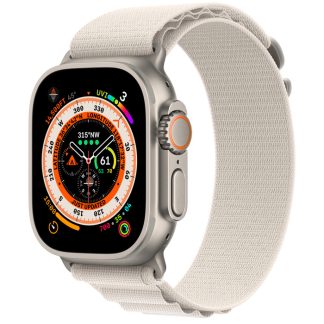Apple Watch Ultra 49mm Titanium Starlight Alpine (M)