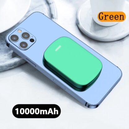 Внешний аккумулятор Magnetic Wireless Power Bank MagSafe 10000mAh Зеленый
