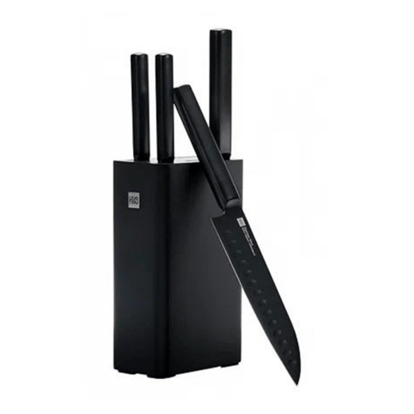 Набор ножей с подставкой Xiaomi HouHou Heat Cool Black