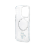 Чехол Karl Lagerfeld PC/TPU NFT Karl & Choupette Metal ring Hard Transp для iPhone 15 Pro Max (MagSafe)