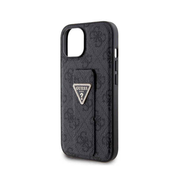 Чехол Guess PU Saffiano with metal logo Hard для iPhone 15 Pro, Black (Magsafe)