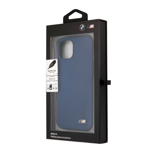 Чехол BMW M-Collection Liquid Silicone для iPhone 13, Blue (MagSafe)