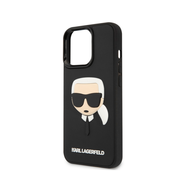 Чехол Karl Lagerfeld 3D Rubber Karl's head Hard для iPhone 14 Pro, Black