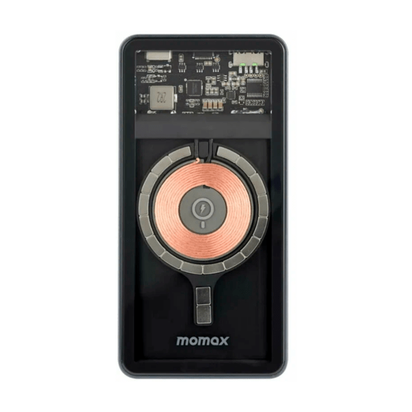 Внешний аккумулятор с беспроводным зарядным устройством Momax Q.Mag Power+Magnetic Wireless Battery Pack 10000mAh Space (IP100MFIE)