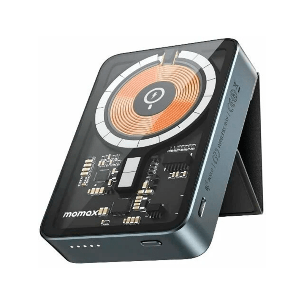 Momax Внешний аккумулятор Q.Mag Power 11 Magnetic Wireless Charging Power Bank with Stand 10000mAh (IP111E), темно-серый