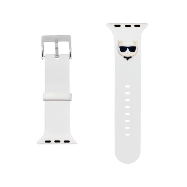 Ремешок Karl Lagerfeld Silicone Choupette head для Watch 38-40-41 mm, White
